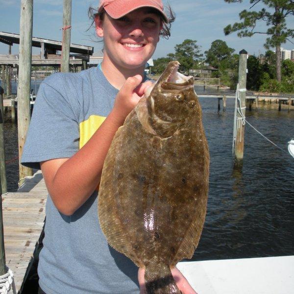 Flounder fishing in Orange Beach, Mobile Bay, Alabama