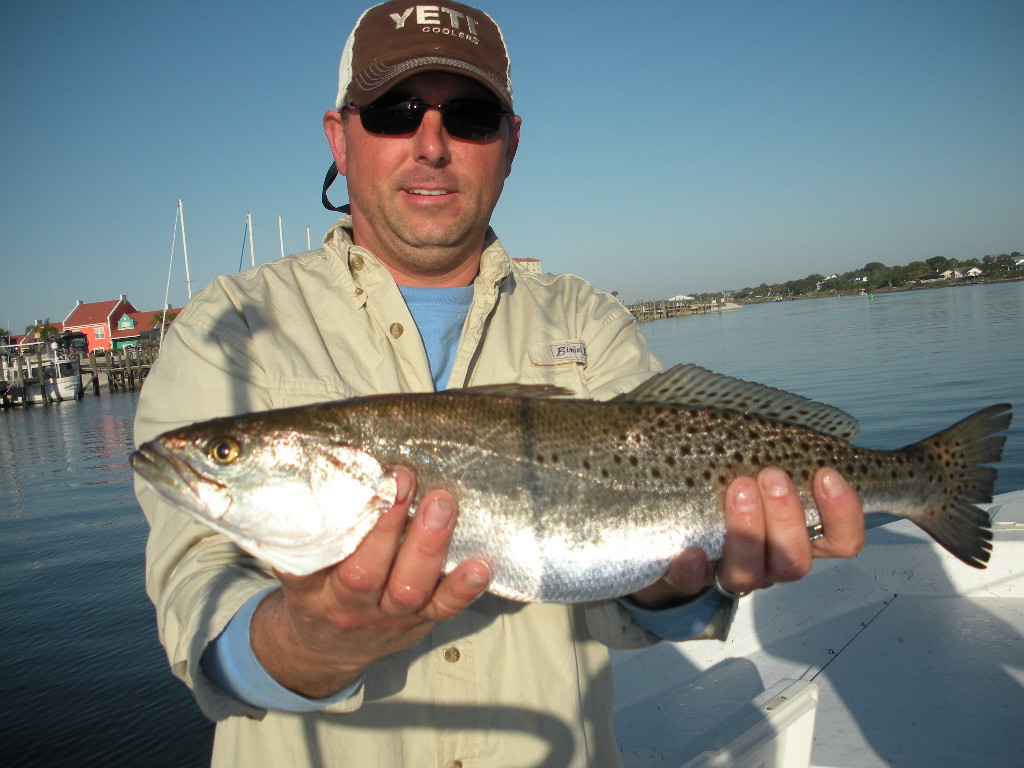 Brandon with a nice spring trout!