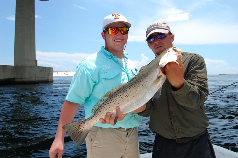 Speckled Trout fishing charters in Orange Beach, Gulf Shores, Ft. Morgan  and Mobile Bay, Alabama